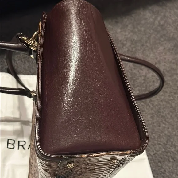 Brahmin Aubree - Savino Folklore- Brown Snake Print Women's Bag - Picture 12 of 16